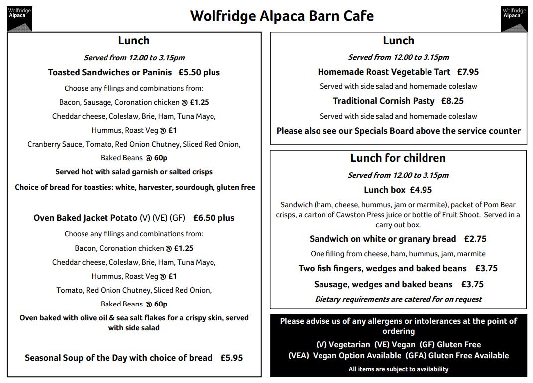 Wolfridge Alpaca Cafe